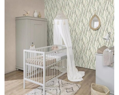 Обои RASCH Garden 330021 Винил на флизелине (0,53x10,05) Бежевый/Серый, Однотонные/Рогожка