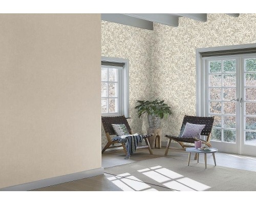 Обои RASCH Garden 330038 Винил на флизелине (0,53x10,05) Коричневый, Однотонные/Рогожка