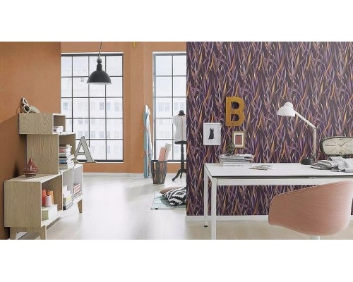 Обои RASCH Garden 330144 Винил на флизелине (0,53x10,05) Коричневый, Однотонные/Рогожка