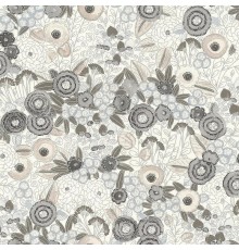 Обои RASCH Garden 868920 Винил на флизелине (0,53x10,05) Бежевый/Коричневый/Серый, Цветы