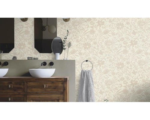 Обои RASCH Garden 330403 Винил на флизелине (0,53x10,05) Бежевый, Цветы