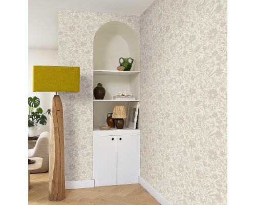 Обои RASCH Garden 330403 Винил на флизелине (0,53x10,05) Бежевый, Цветы