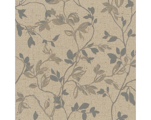 Обои Marburg City Romance 35004 Винил на флизелине (1,06x10,05) Бежевый/Серый, Листья