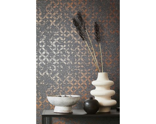 Обои Marburg City Romance 35019 Винил на флизелине (1,06x10,05) Синий/Бежевый, Орнамент