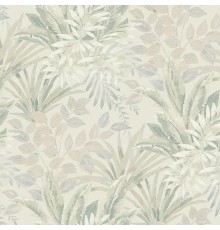 Обои Grandeco Time 3 TJ 3202 Винил на флизелине (1,06x10,05) Сиреневый/Коричневый/Зеленый, Листья/Рогожка