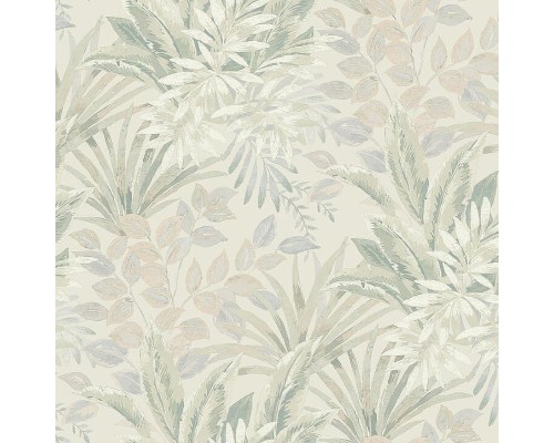 Обои Grandeco Time 3 TJ 3202 Винил на флизелине (1,06x10,05) Сиреневый/Коричневый/Зеленый, Листья/Рогожка