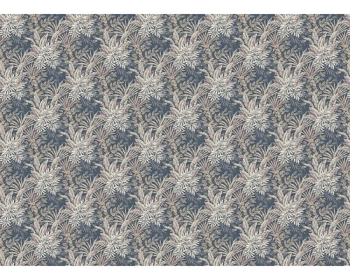 Обои Grandeco Time 3 TJ 3212 Винил на флизелине (1,06x10,05) Синий/Розовый/Коричневый, Листья/Рогожка