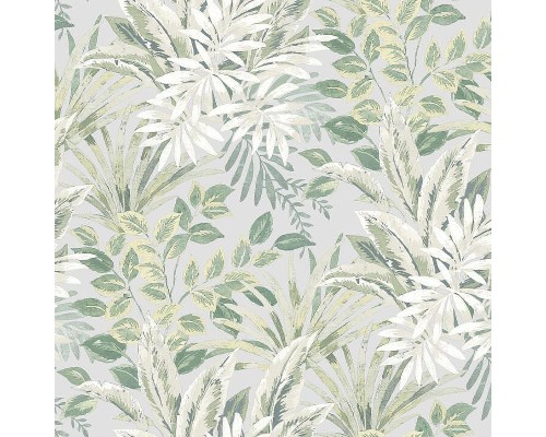 Обои Grandeco Time 3 TJ 3206 Винил на флизелине (1,06x10,05) Зеленый/Сиреневый, Листья/Рогожка