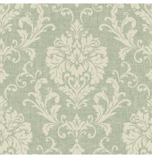 Обои Grandeco Icon IC 2003 Винил на флизелине (0,53x10,05) Зеленый, Дамаск