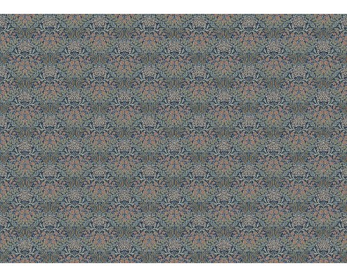 Обои Grandeco Icon IC 2105 Винил на флизелине (0,53x10,05) Синий/Разноцветный, Цветы/Листья