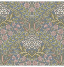 Обои Grandeco Icon IC 2115 Винил на флизелине (0,53x10,05) Серый/Розовый/Разноцветный, Цветы/Листья