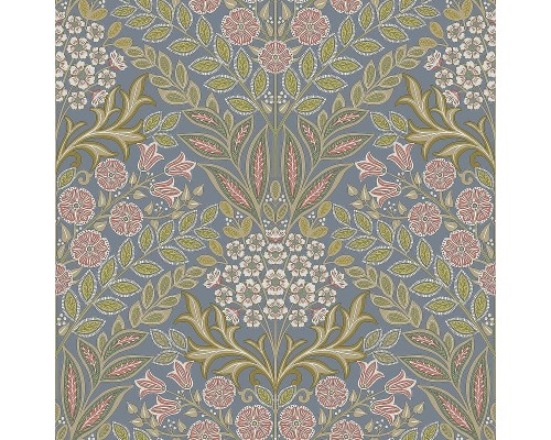 Обои Grandeco Icon IC 2115 Винил на флизелине (0,53x10,05) Серый/Розовый/Разноцветный, Цветы/Листья