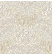 Обои Grandeco Icon IC 2116 Винил на флизелине (0,53x10,05) Бежевый, Цветы/Листья