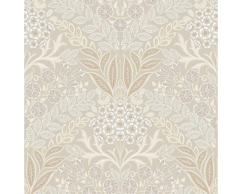 Обои Grandeco Icon IC 2116 Винил на флизелине (0,53x10,05) Бежевый, Цветы/Листья