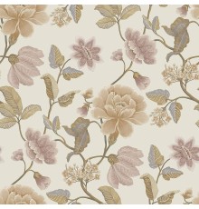 Обои Grandeco Icon IC 3101 Винил на флизелине (0,53x10,05) Бежевый/Розовый, Цветы
