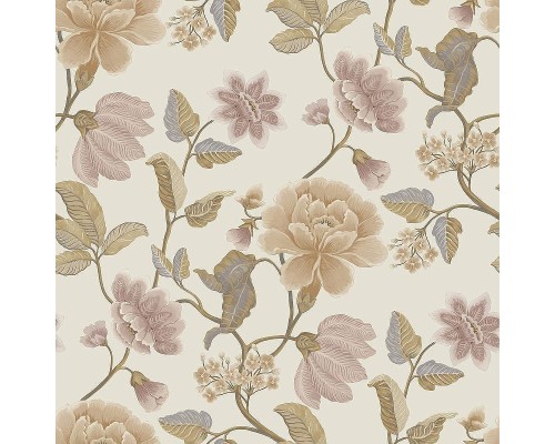 Обои Grandeco Icon IC 3101 Винил на флизелине (0,53x10,05) Бежевый/Розовый, Цветы