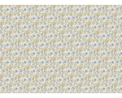 Обои Grandeco Icon IC 3102 Винил на флизелине (0,53x10,05) Бежевый/Голубой, Цветы