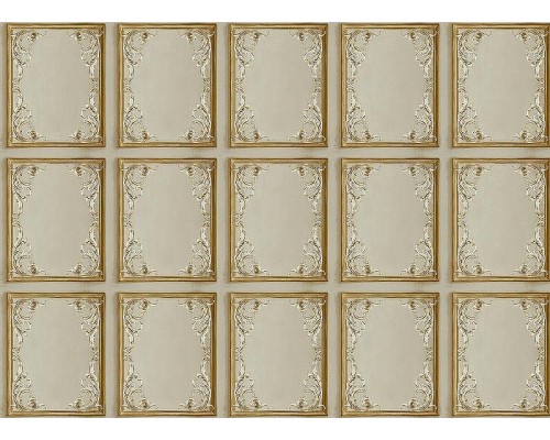 Обои Grandeco Icon IC 1103 Винил на флизелине (0,53x10,05) Бежевый, Вензель/Клетка