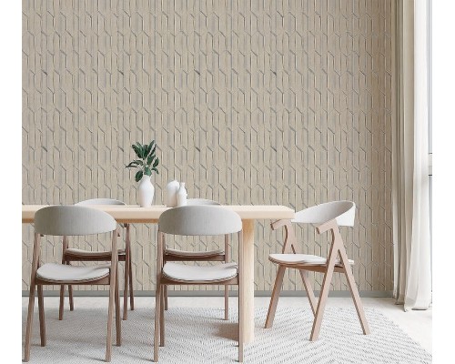 Обои Grandeco Arcadia A 65002 Винил на флизелине (0,53x10,05) Бежевый, Геометрия