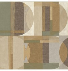 Обои Grandeco Arcadia A 64903 Винил на флизелине (0,53x10,05) Бежевый/Зеленый, Геометрия