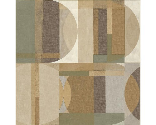 Обои Grandeco Arcadia A 64903 Винил на флизелине (0,53x10,05) Бежевый/Зеленый, Геометрия