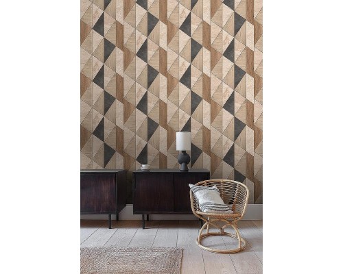 Обои Grandeco Arcadia A 65104 Винил на флизелине (0,53x10,05) Серый, Геометрия