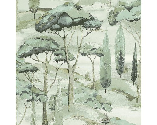 Обои Grandeco Arcadia A 69202 Винил на флизелине (0,53x10,05) Зеленый, Деревья