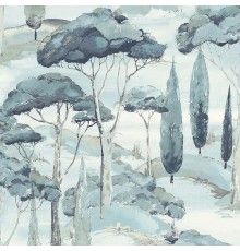 Обои Grandeco Arcadia A 69203 Винил на флизелине (0,53x10,05) Голубой, Деревья