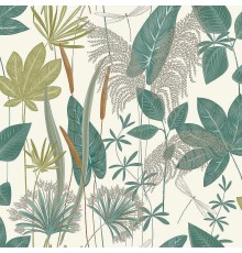 Обои Grandeco Arcadia A 70702 Винил на флизелине (0,53x10,05) Бежевый/Зеленый, Листья