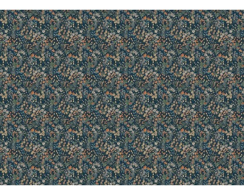 Обои Grandeco Arcadia A 70903 Винил на флизелине (0,53x10,05) Синий/Разноцветный, Листья/Цветы