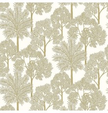 Обои Grandeco Arcadia A 71301 Винил на флизелине (0,53x10,05) Белый/Бежевый, Деревья