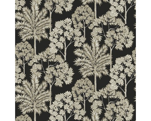 Обои Grandeco Arcadia A 71302 Винил на флизелине (0,53x10,05) Черный/Бежевый, Деревья