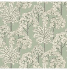 Обои Grandeco Arcadia A 71308 Винил на флизелине (0,53x10,05) Зеленый/Бежевый, Деревья