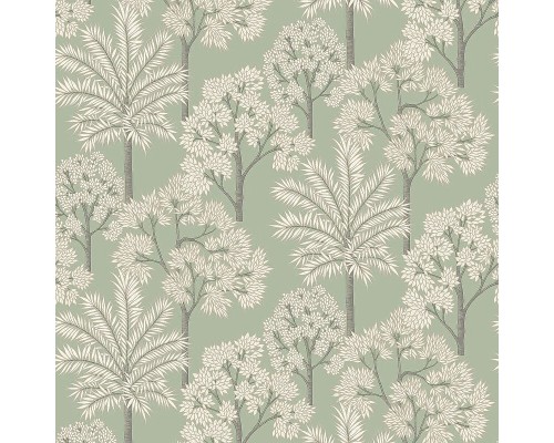 Обои Grandeco Arcadia A 71308 Винил на флизелине (0,53x10,05) Зеленый/Бежевый, Деревья