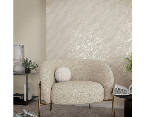 Обои Marburg Lava 35218 Винил на флизелине (1,06x10,05) Бежевый/Серебряный, Штукатурка