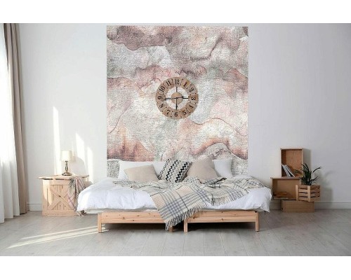 Панно Marburg Lava 46968 Винил на флизелине (2,12x2,7) Серый/Розовый, Облака/Абстракция