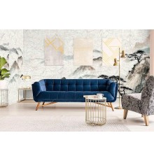 Панно Marburg Lava 46995 Винил на флизелине (2,12x4,24) Бежевый/Черный/Зеленый/Белый, Облака/Деревья