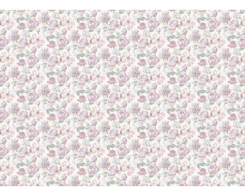 Обои Grandeco Universe 5 UI 3101 Винил на флизелине (1,06x10,05) Серый/Розовый/Голубой, Цветы/Штукатурка