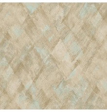 Обои Grandeco Universe 5 UI 3033 Винил на флизелине (1,06x10,05) Бирюзовый/Коричневый, Геометрия/Штукатурка/Ромб