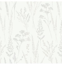 Обои Grandeco Universe 5 UI 3201 Винил на флизелине (1,06x10,05) Сиреневый/Белый, Листья/Цветы/Штукатурка