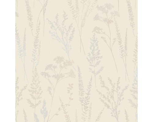 Обои Grandeco Universe 5 UI 3203 Винил на флизелине (1,06x10,05) Бежевый/Розовый/Серый, Листья/Цветы/Штукатурка