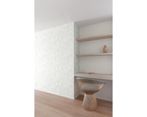 Обои Grandeco Universe 5 UI 3203 Винил на флизелине (1,06x10,05) Бежевый/Розовый/Серый, Листья/Цветы/Штукатурка