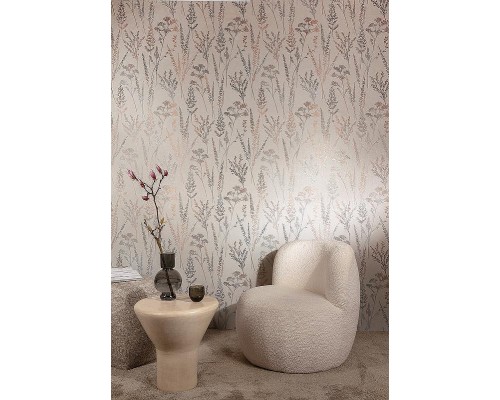 Обои Grandeco Universe 5 UI 3213 Винил на флизелине (1,06x10,05) Бежевый/Коричневый/Розовый, Листья/Цветы/Штукатурка
