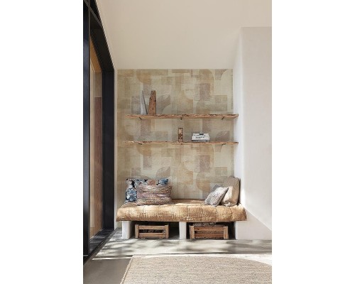 Обои Grandeco Perfect Harmony PH 3504 Винил на флизелине (0,53x10,05) Бежевый/Коричневый, Геометрия/Штукатурка