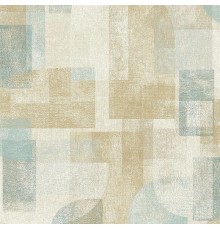 Обои Grandeco Perfect Harmony PH 3506 Винил на флизелине (0,53x10,05) Бежевый/Коричневый/Голубой, Геометрия/Штукатурка