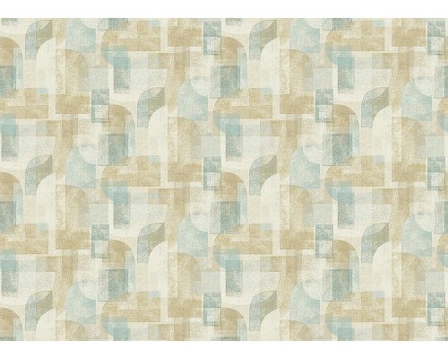 Обои Grandeco Perfect Harmony PH 3506 Винил на флизелине (0,53x10,05) Бежевый/Коричневый/Голубой, Геометрия/Штукатурка