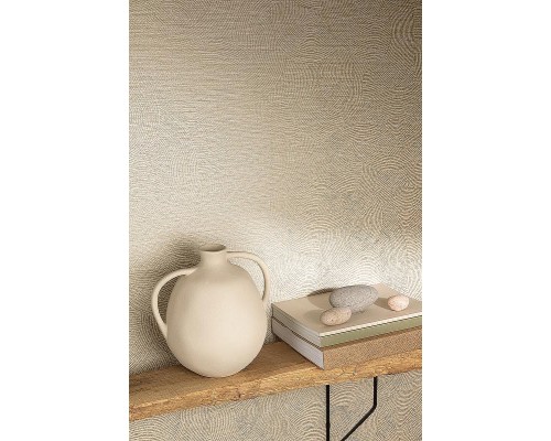 Обои Grandeco Perfect Harmony PH 3304 Винил на флизелине (0,53x10,05) Коричневый/Серый, Круги/Полоса/Рогожка