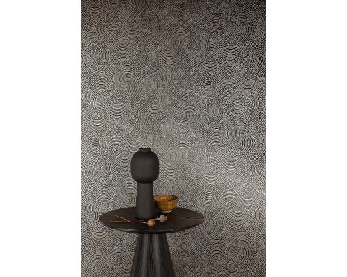 Обои Grandeco Perfect Harmony PH 3305 Винил на флизелине (0,53x10,05) Серый/Коричневый, Круги/Полоса/Рогожка