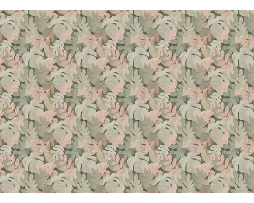 Обои Grandeco Perfect Harmony PH 3007 Винил на флизелине (0,53x10,05) Бежевый/Розовый/Серый, Листья