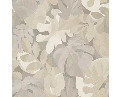 Обои Grandeco Perfect Harmony PH 3004 Винил на флизелине (0,53x10,05) Коричневый/Серый/Бежевый, Листья